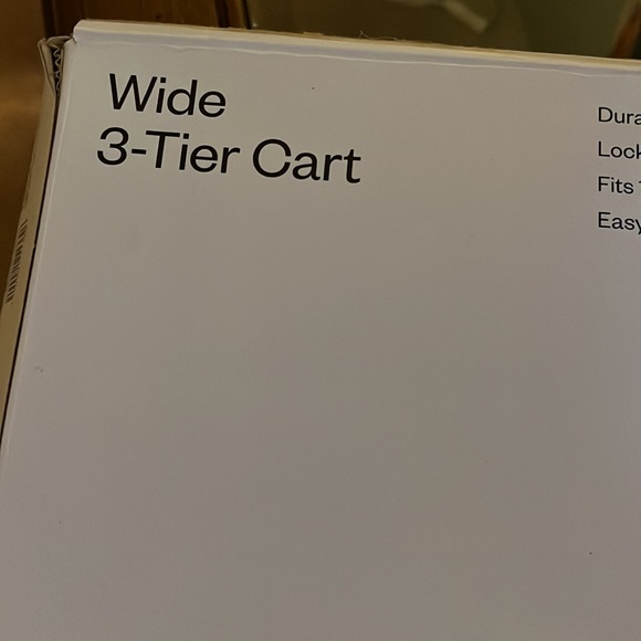 NIB WIDE CART 3- TIER CART❤️❤️❤️ - Picture 3 of 4